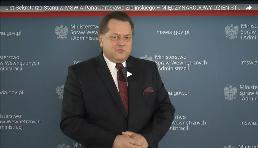 Wystąpienie i list z życzeniami Sekretarza Stanu w MSWiA Jarosława Zielińskiego z okazji Dnia Strażaka