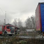 Galerie - Wypadek samochodu ciężarowego w miejscowości Truskolasy