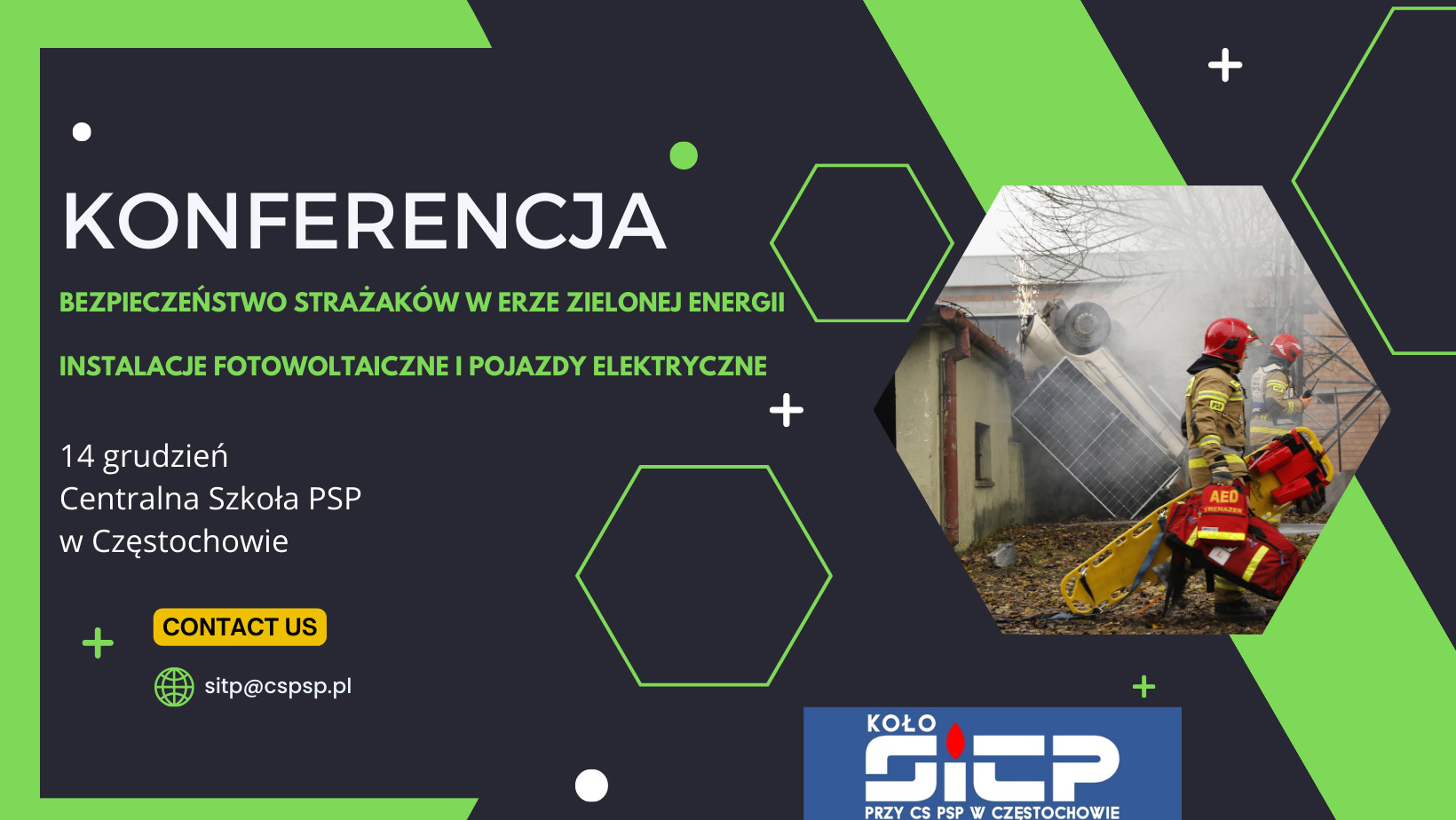 Konferencja  „Bezpieczeństwo strażaków w erze zielonej energii: instalacje fotowoltaiczne i pojazdy elektryczne”