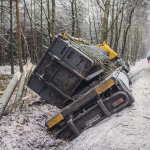 Galerie - 2017 r. - Wypadek samochodu ciężarowego w miejscowości Kalety