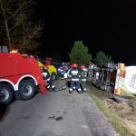 Przewrócona cysterna z LPG