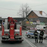 Galerie - Wypadek samochodu ciężarowego w miejscowości Truskolasy