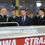 Spotkanie w Centralnej Szkole PSP szefa MSWiA z funkcjonariuszami pełniącymi służbę w Święta Bożego Narodzenia