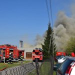 Pożar fabryki obuwia