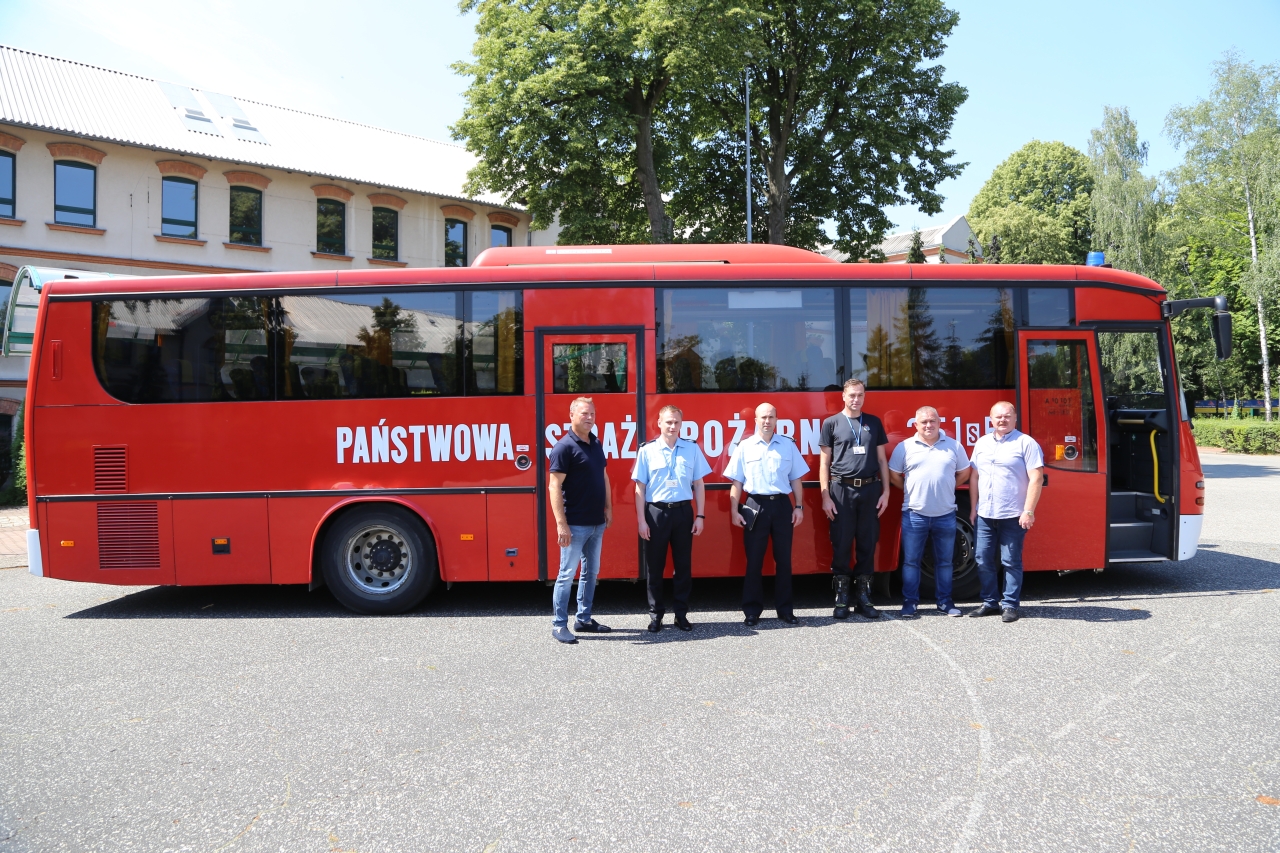 Przekazanie autobusu Autosan Lider Midi z Centralnej Szkoły PSP w Częstochowie do OSP Krasocin