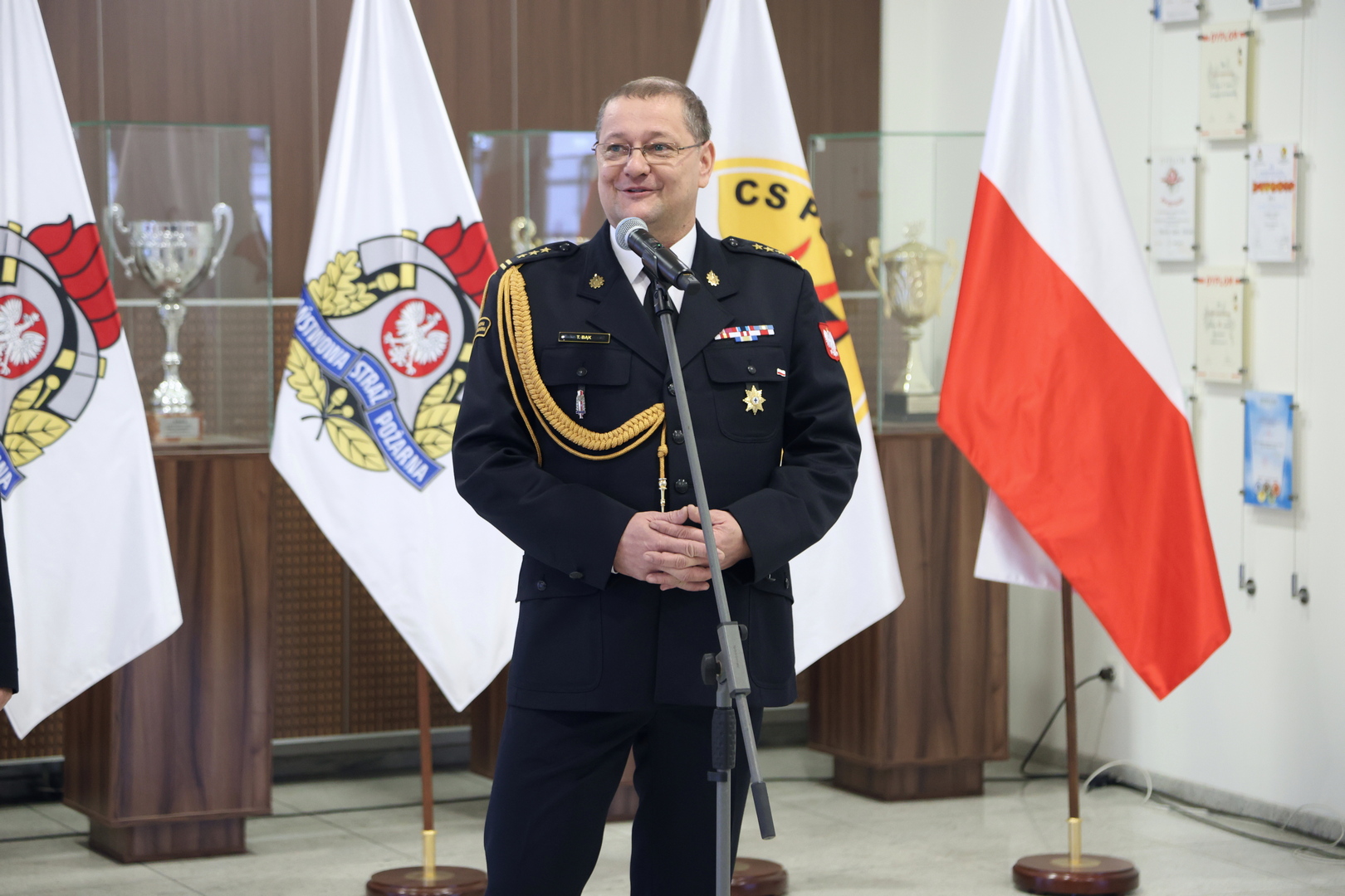 Uroczyste pożegnanie ze służbą st. bryg. Tomasza Bąka - Zastępcy Komendanta Centralnej Szkoły Państwowej Straży Pożarnej w Częstochowie