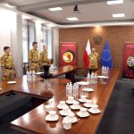 Spotkanie Komendanta CS PSP w Częstochowie z drużyną reprezentującą Szkołę podczas XL Międzynarodowych MPwSP