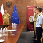 Spotkanie Komendanta CS PSP w Częstochowie z drużyną reprezentującą Szkołę podczas XL Międzynarodowych MPwSP